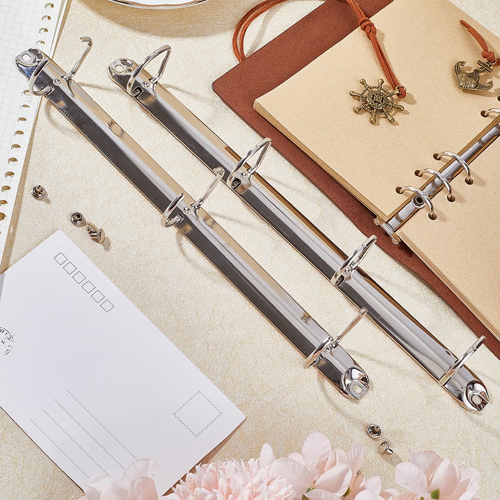 Kit Ricambio Anelli Per Raccoglitori 4 Anelli - In Metallo Per Fai Da Te, Formato A4 - Foto 9