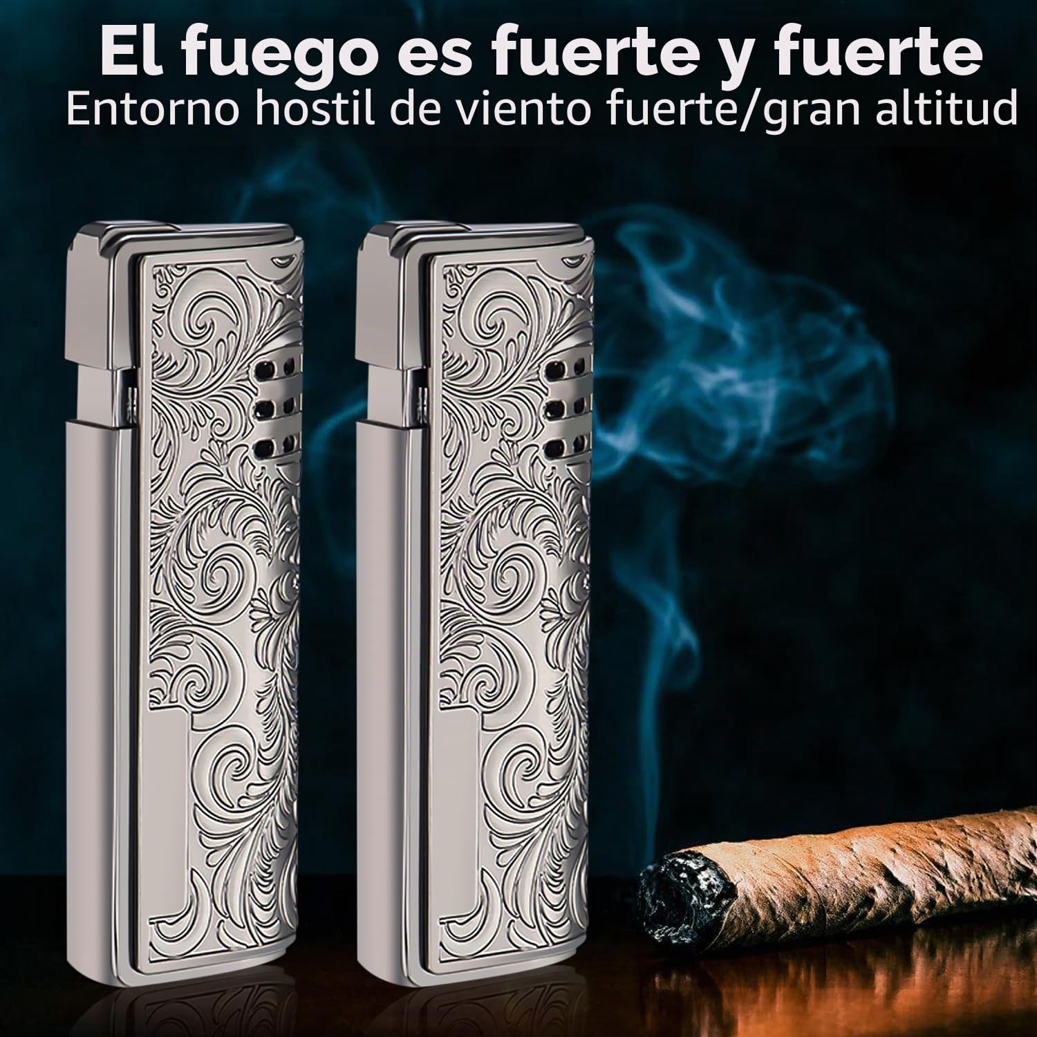 Soplete antitormenta Jet Flame recargable a prueba de viento acampar 2 piezas