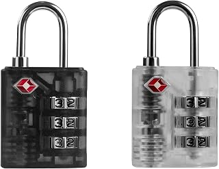 Suitcase Locks TSA Approved, Combination Lock for Locker, Combo Padlock for Gym Locker, Small Combination Padlocks for Outdoor Use, Suitcase, Gun Case, Ammo Can, Bag Zipper (Black+White)