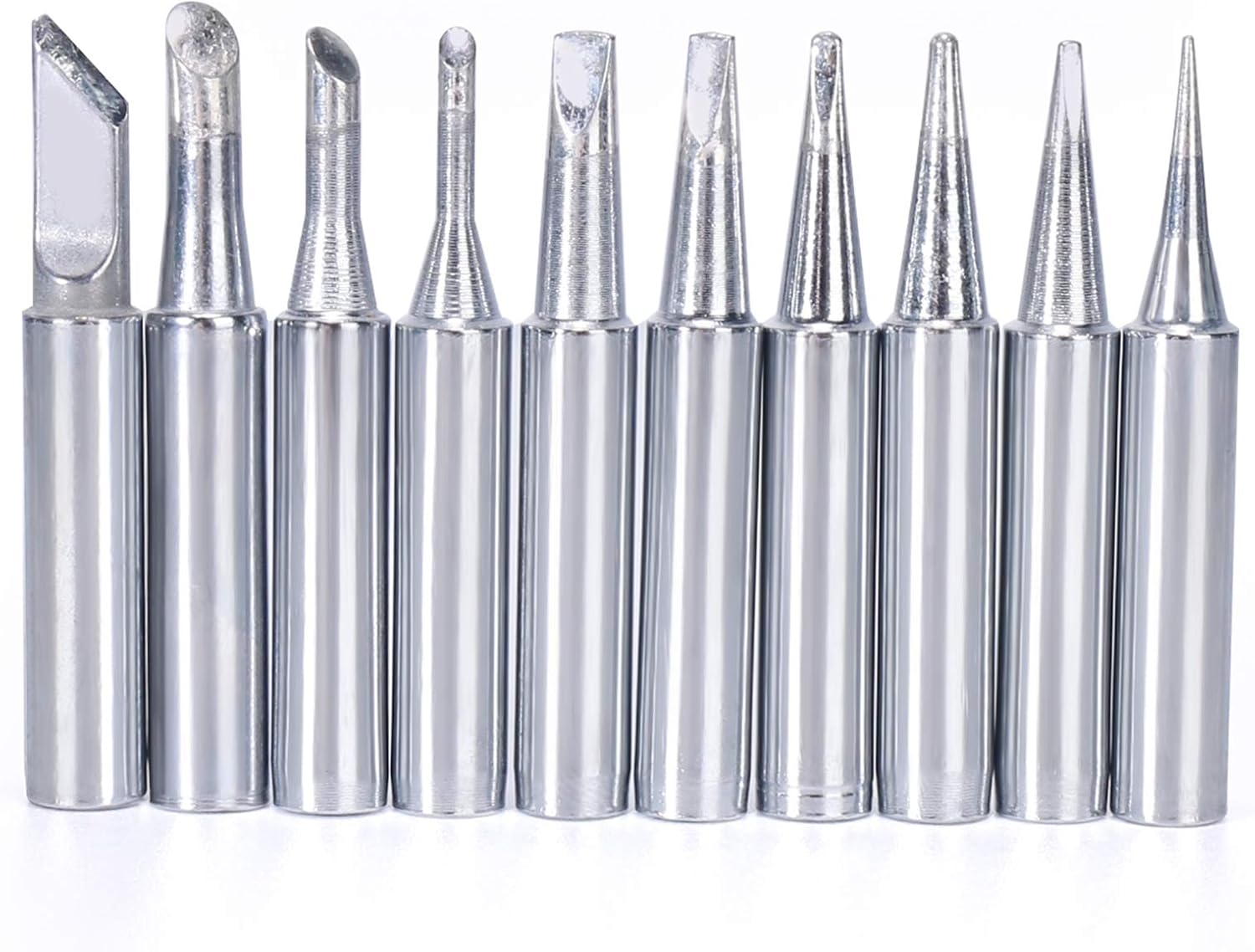 YIHUA #1201 Lead-Free Pre-Tinned Soldering Iron Tips 10PCS assortment in a set Compatible with YIHUA Soldering Stations and Irons Durable and Long-Lasting