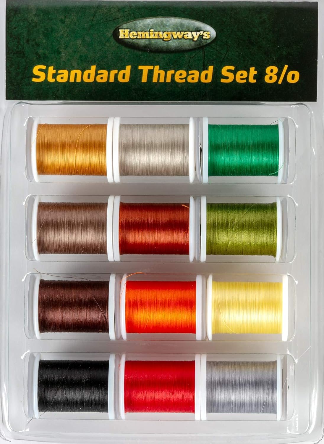 Fly Tying Hemingway's Standard Thread 8/0 Set of 12