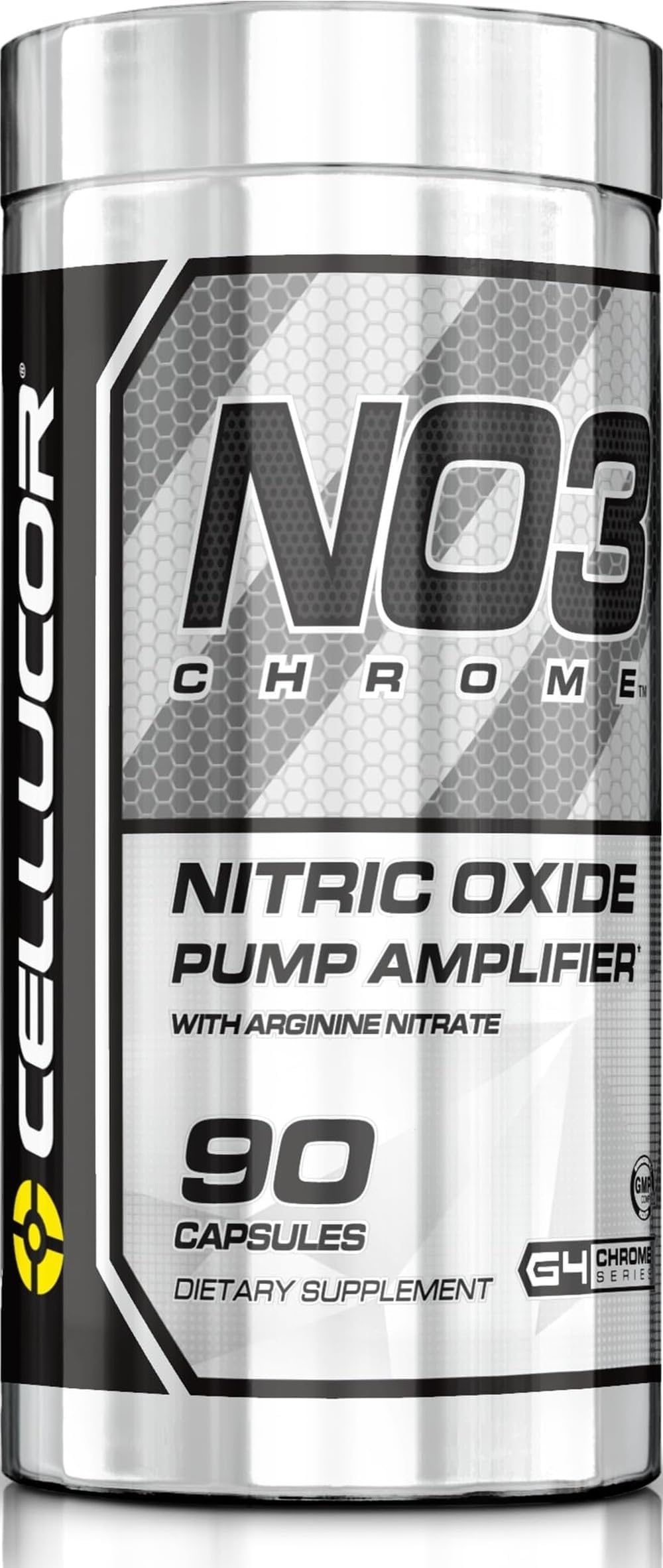 NO3 Chrome Nitric Oxide Supplements with Arginine Nitrate for Muscle Pump & Blood Flow, 90 Capsules, G4