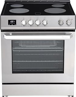 Rangaire RRE303TS Electric Range Oven with Timer and AirFry Infrared Stove Burners, True Convection, Easy Reach Racks, 30", Stainless Steel