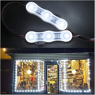 20FT Store Front LED Light Waterproof 40pcs 3led 2835 White LED Module Light, Plug and Play for Indoor/Outdoor Decoration Lighting AC Power Included