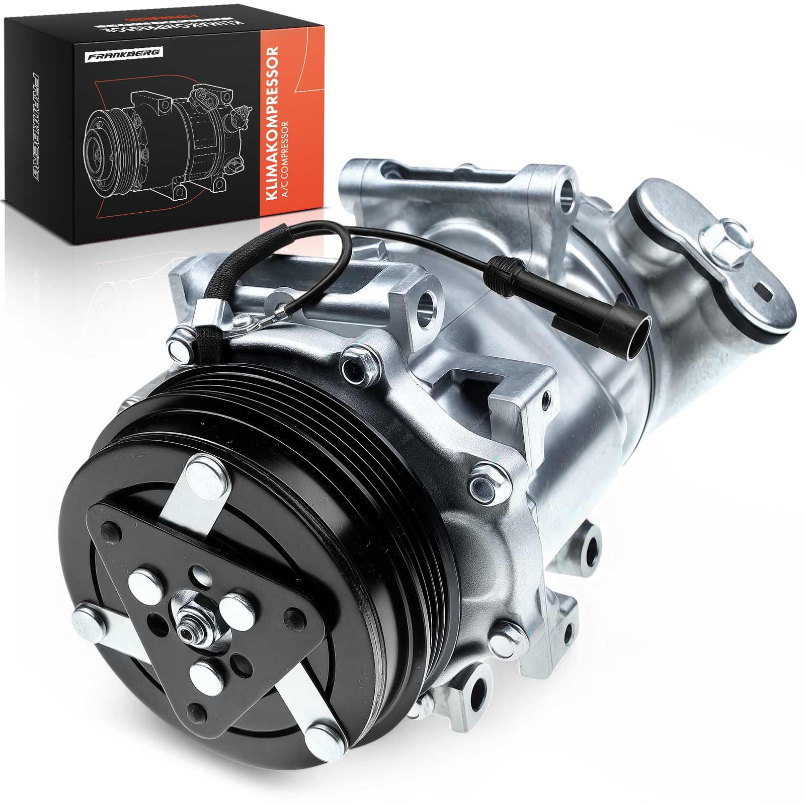 Frankberg Compressore aria condizionata con frizione Compatibile con Ducato 244 244Z 250 290 Jumper Daily III Daily IV Boxer 1607139480, compreso l'olio preconfezionato
