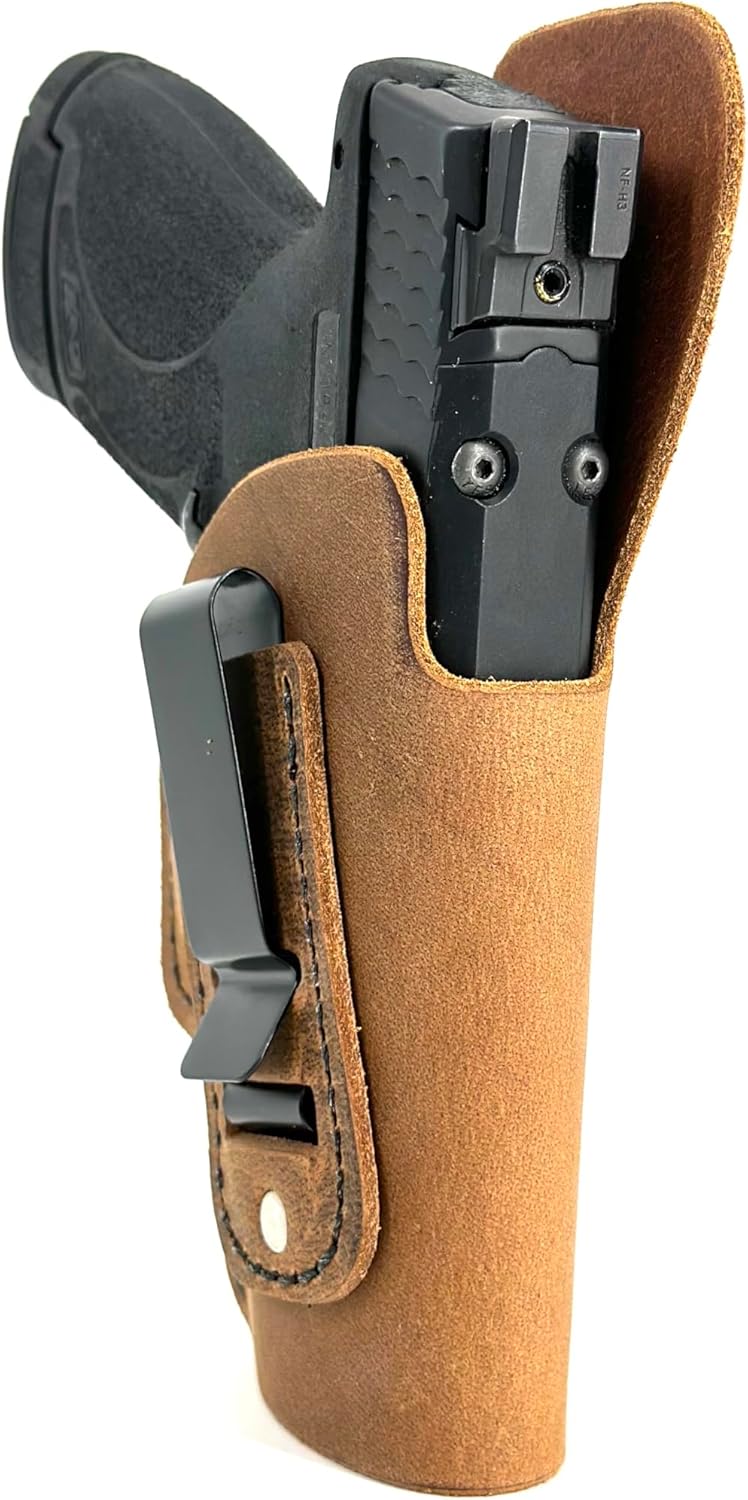 M&P Shield 9mm Holster - Fits S&W Shield Plus / 2.0 / 1.0 / 3.1" Barrel - Comfortable Concealed Carry - 1.5" Belt Clip - Multiple IWB Positions