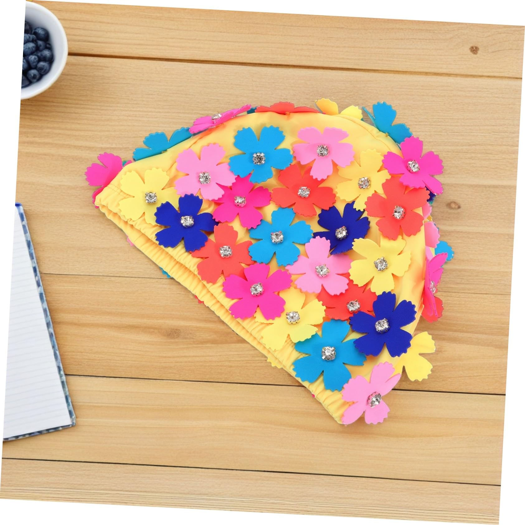 Gorro de Baño Floral para Mujer Adulta, 2 Piezas de Nailon