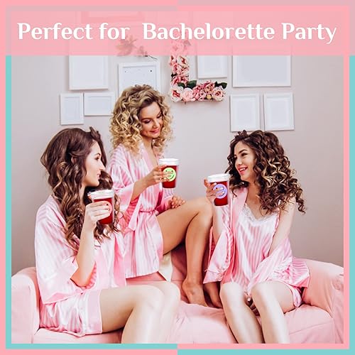 Miniatura 6 de Irenare 72 vasos de plástico reutilizables de 9 onzas con patrón de sonrisa, vasos de plástico para beber vasos pastel lindos vasos de plástico para