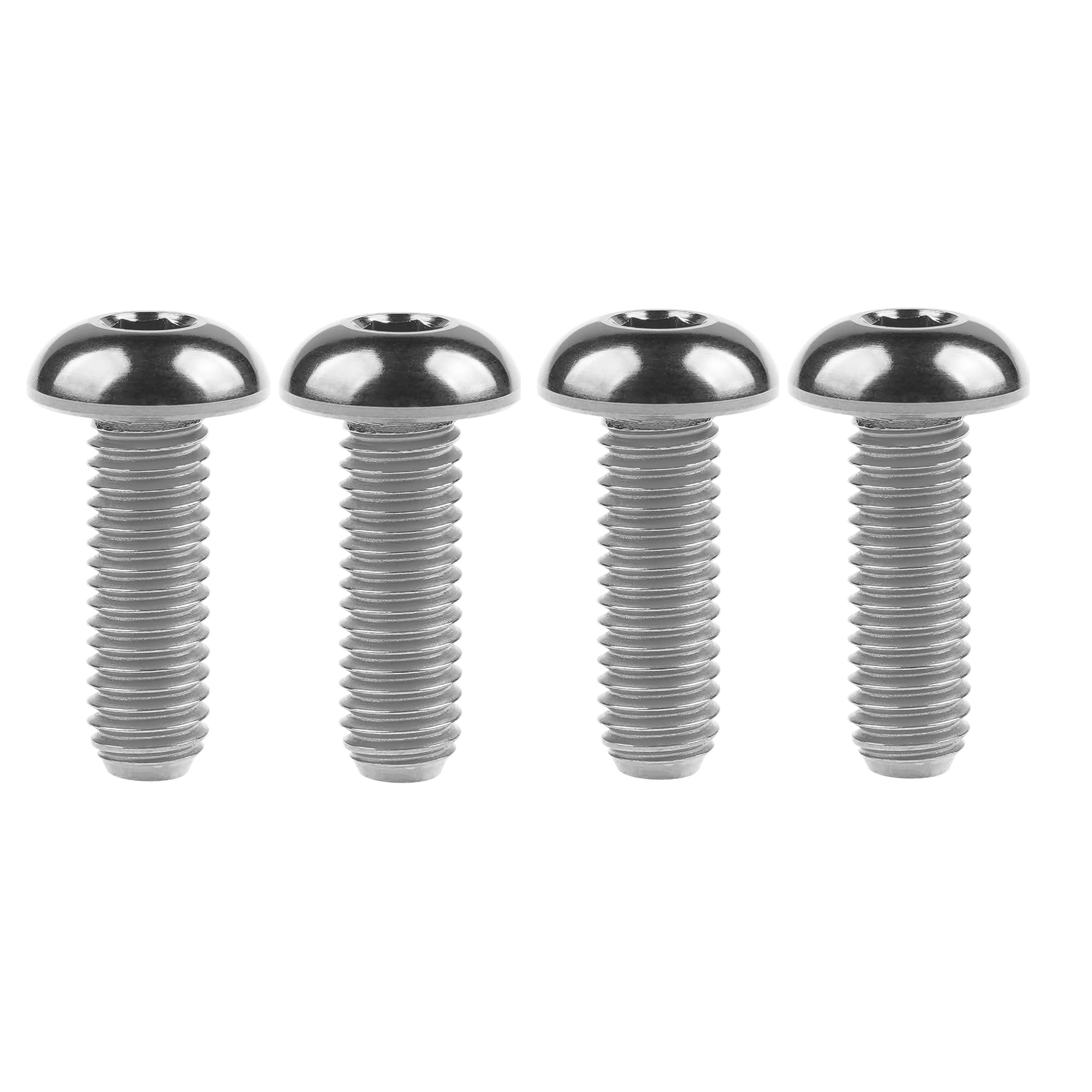 Ruifu M5 Titanium Gr5 Allen Button cap Screws Bolts 8 10 12 15 18 20 25 30mm for Bicycle Water Bottle Cage (Pack of 4) (Titanium, M5x25mm)