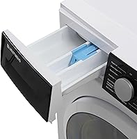 Vista 4 de Lavadora compacta West Bend de carga frontal con 15 ciclos de lavado, pantalla LED, puerta transparente, diseño apilable y que ahorra espacio