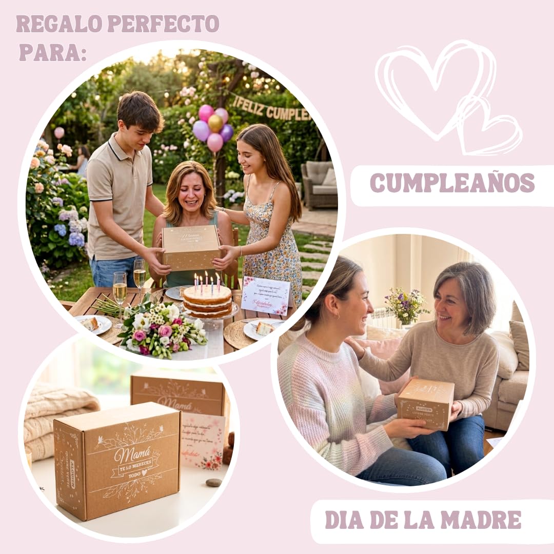 Pack Regalo para Mamá | Caja Original con Taza, Vela Perfumada, Coletero, Piruletas y Más | Regalo Día de la Madre, Cumpleaños o Navidad para Mujer — view 6