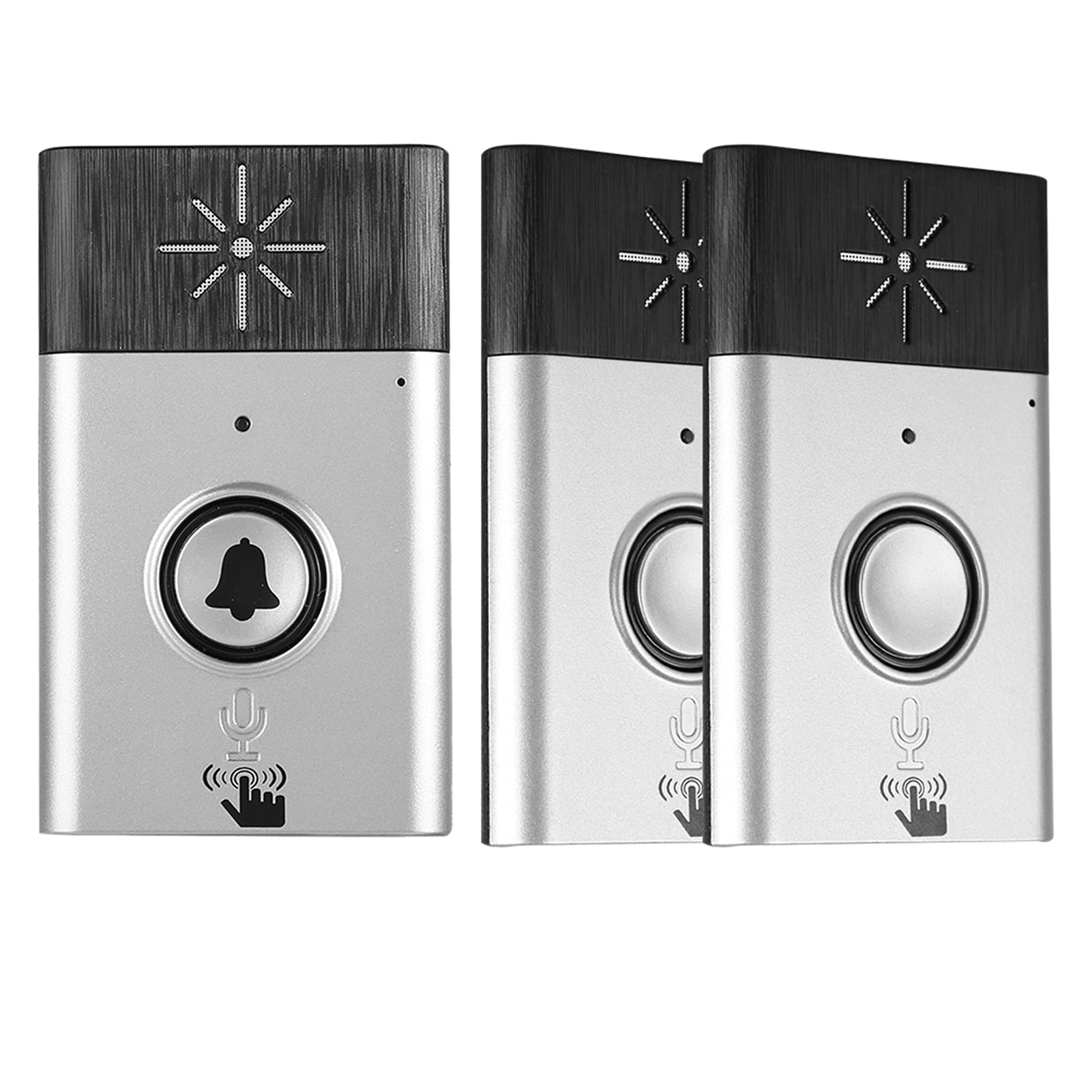 Smart Wireless Voice, Doorbell Access Control System Door Intercom Intercom System Indoor Outdoor Door BellSilver (Silver) - Image 4