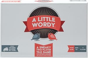A Little Wordy by Exploding Kittens - 2 Players - Ages 10+ - 15 Minutes to Play - Letter Tile Word Game - Couples Game, Date Night Game, Adult and Teen Board Game