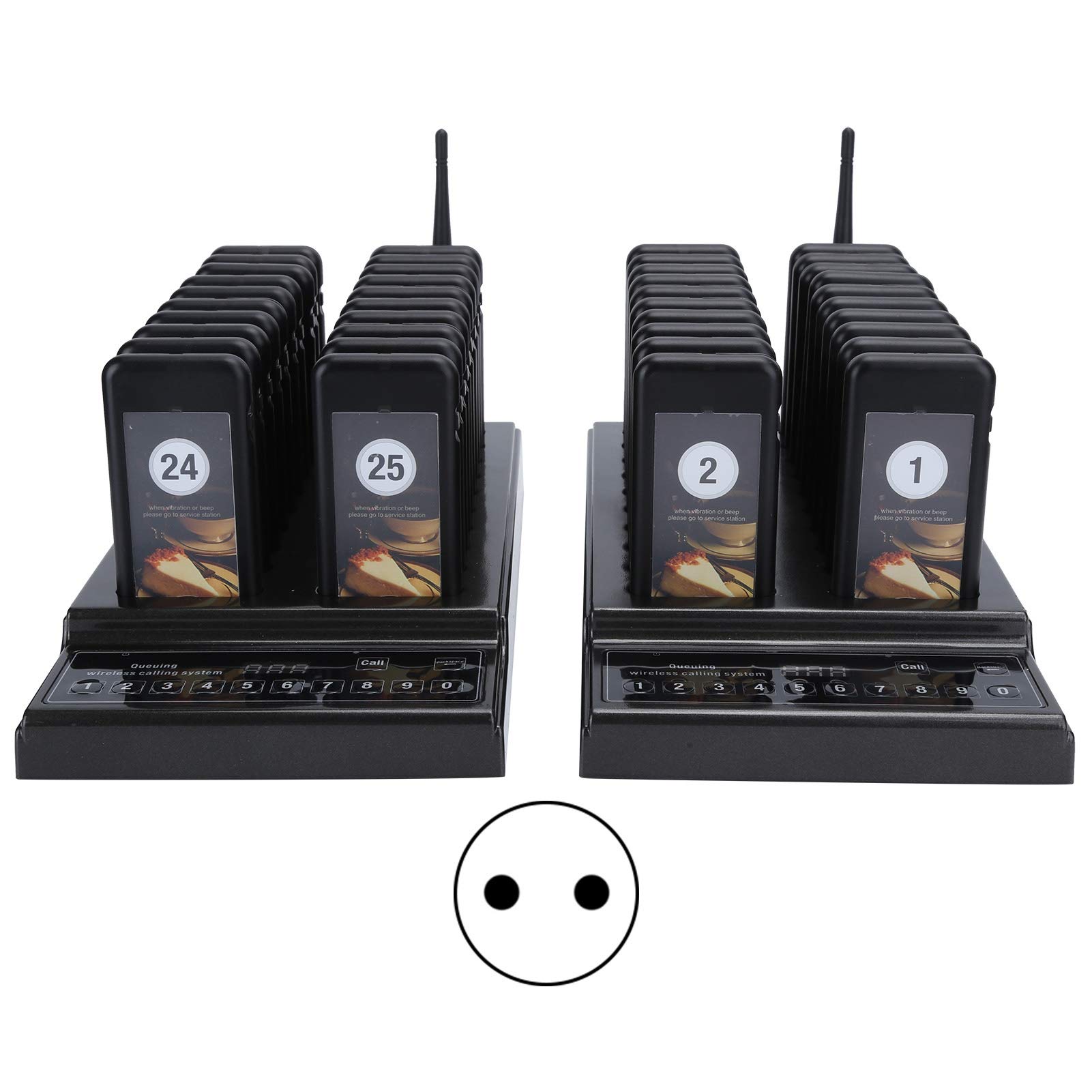 Kabelloses Restaurant Pager System mit 2 Tastatur Sendern