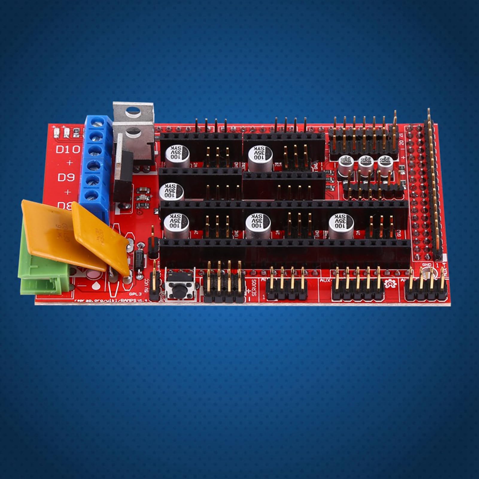 Kit stampante 3D, Kit RAMPS 1.4 con LCD- Controller stampante 3D + R3 + A4988 con dissipatore USB Calbe Jumper Kit