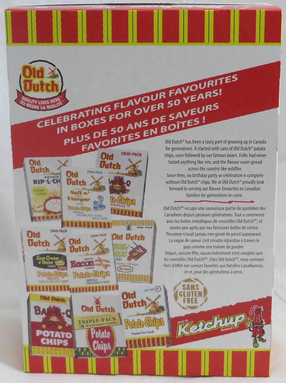 Old Dutch Ketchup Chips Caja de 7.76oz (importado de Canadá) Yaxa