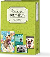 Vista 1 de Faithfully Yours Designer Greetings - Bonitas tarjetas de cumpleaños surtidas en caja, amigos peludos con versículos bíblicos de las Escrituras