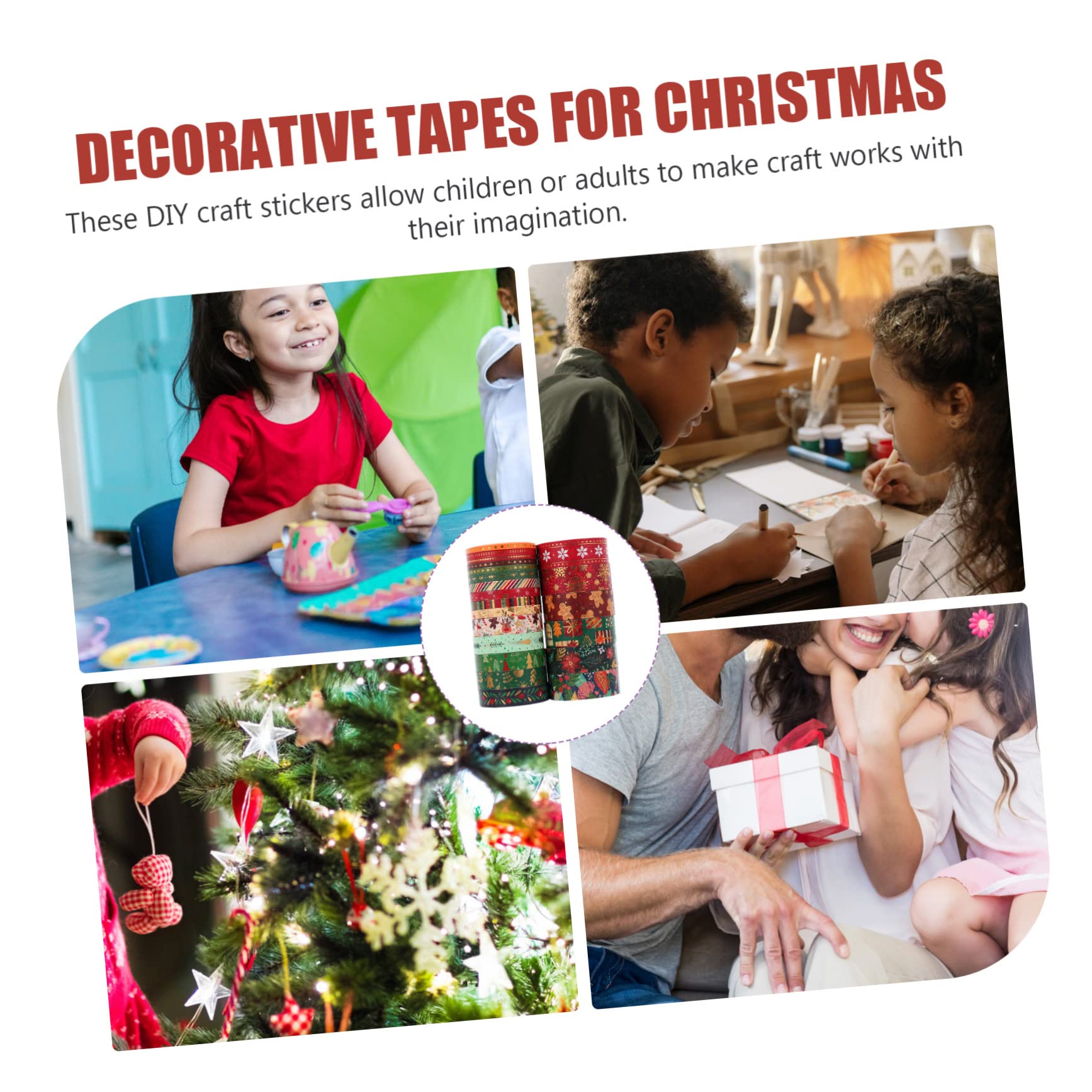 NUOBESTY 84rollen Weihnachts-washi-tape Mit Festlichem Design Für Scrapbooking Und Bastelprojekte Dekorative Klebebänder Für Weihnachtsfeiern Und -handwerke