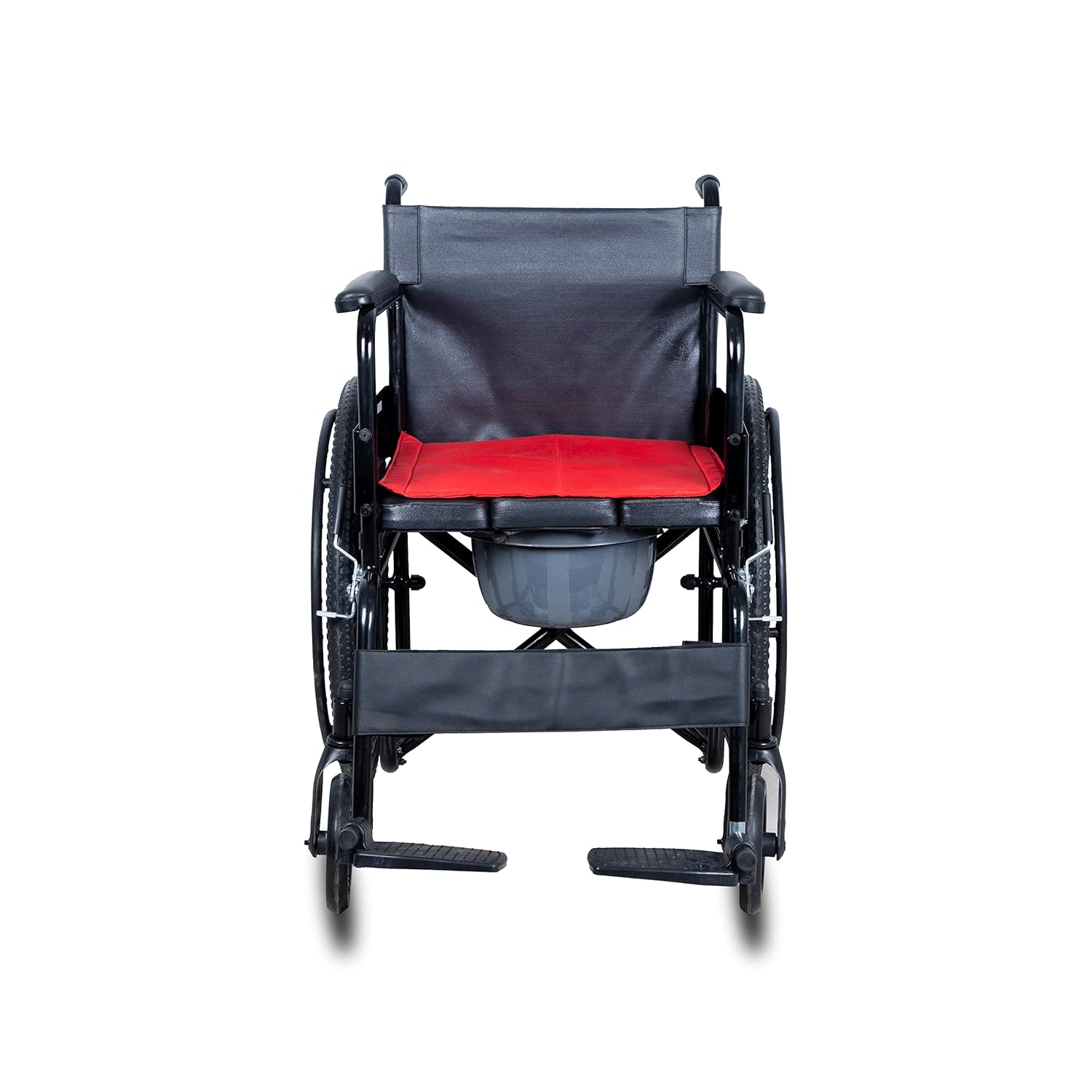 MEDIMOVE PEAAR EZEE COMMODE/ 24 Rear MAG Wheel, Adjustable Footrest