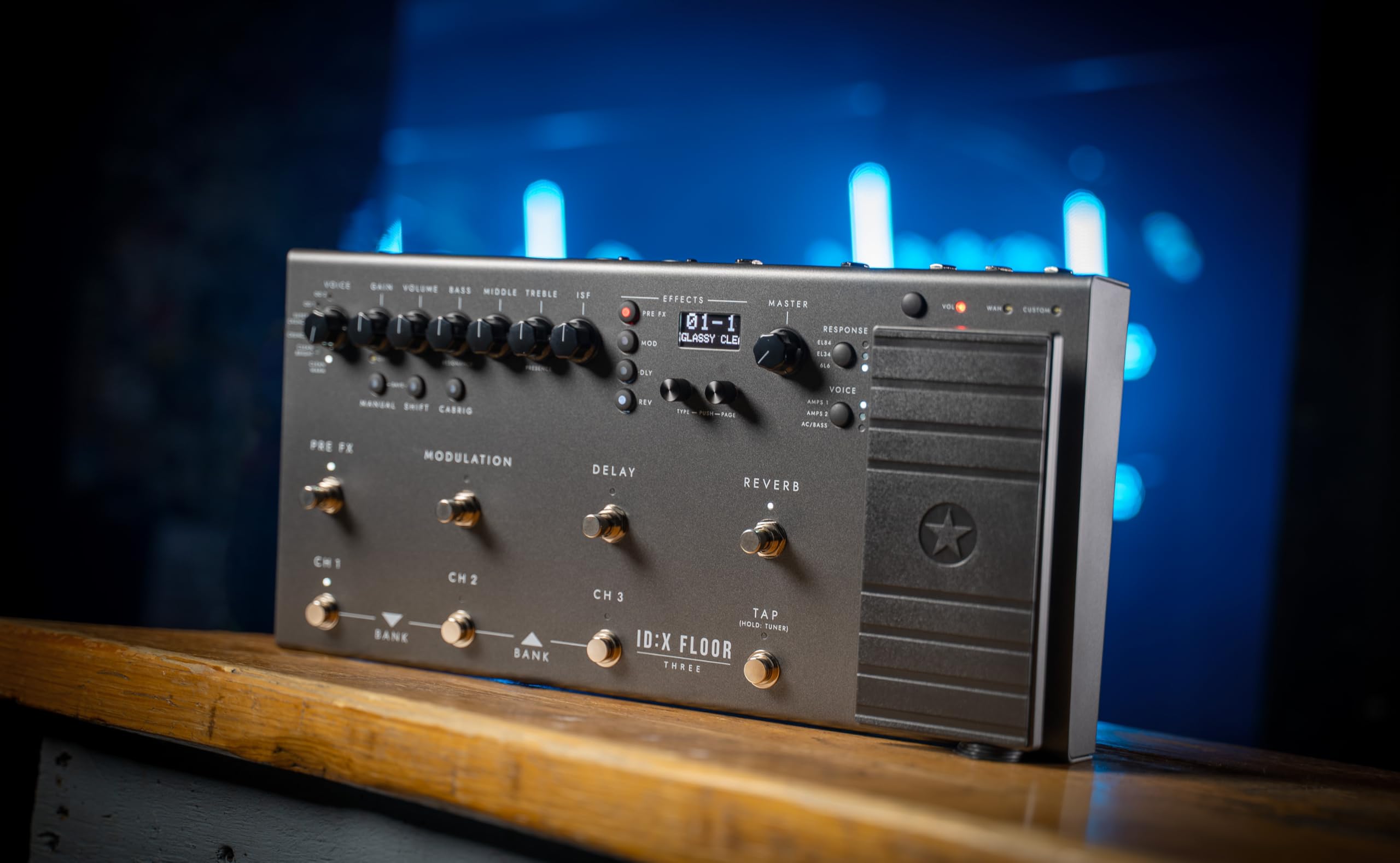 Blackstar ID:X Floor 3 Pedalera de Modelado de Amplificador – 6 Voces de Amplificador, Emulación de Válvulas, 35+ Efectos, Pedal de Expresión y Compatibilidad MIDI Completa