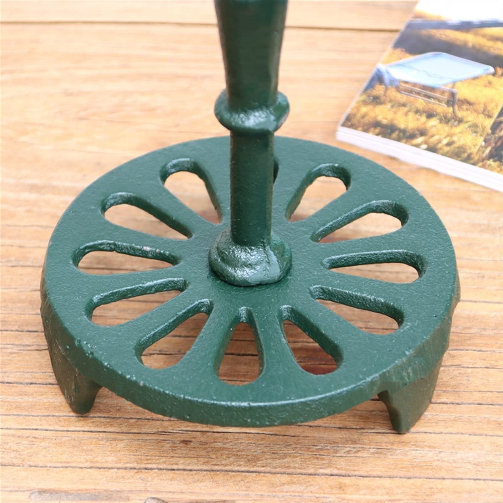 Liu- Ghisa Hen Gall Asciugamani Portasciugamani Paese Rustico Ghisa Roll Rotolo Distributore di Carta Supporto for Cucina Bagno Controsoffitto, Verde