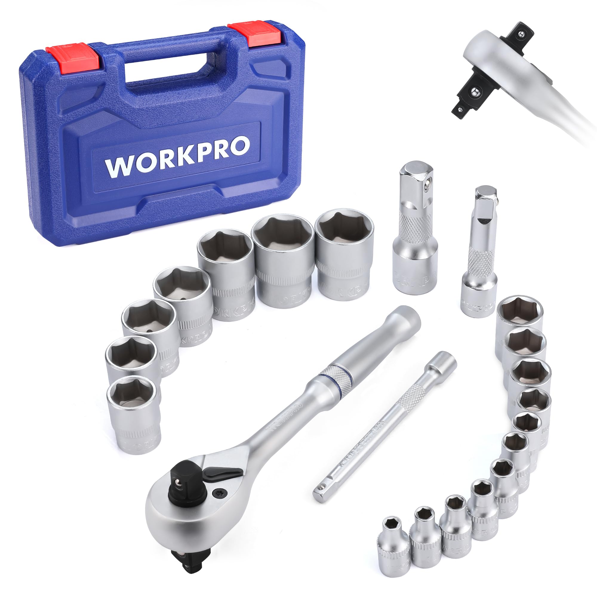Amazon.co.jp: WORKPRO ソケットレンチセット ガレージツール