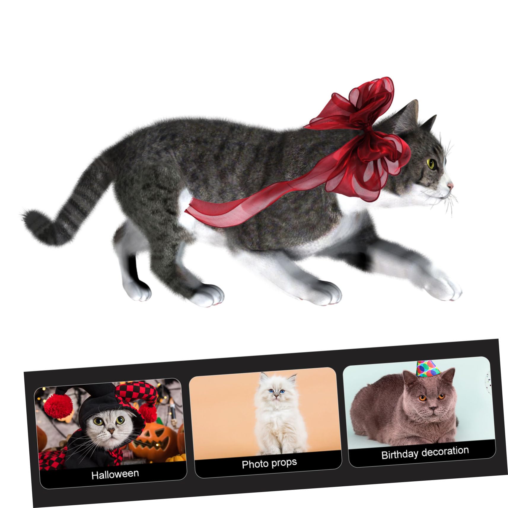 Sosoport Collier Réglable pour Et Chiens avec Nœud Accessoire Élégant pour Et Photos