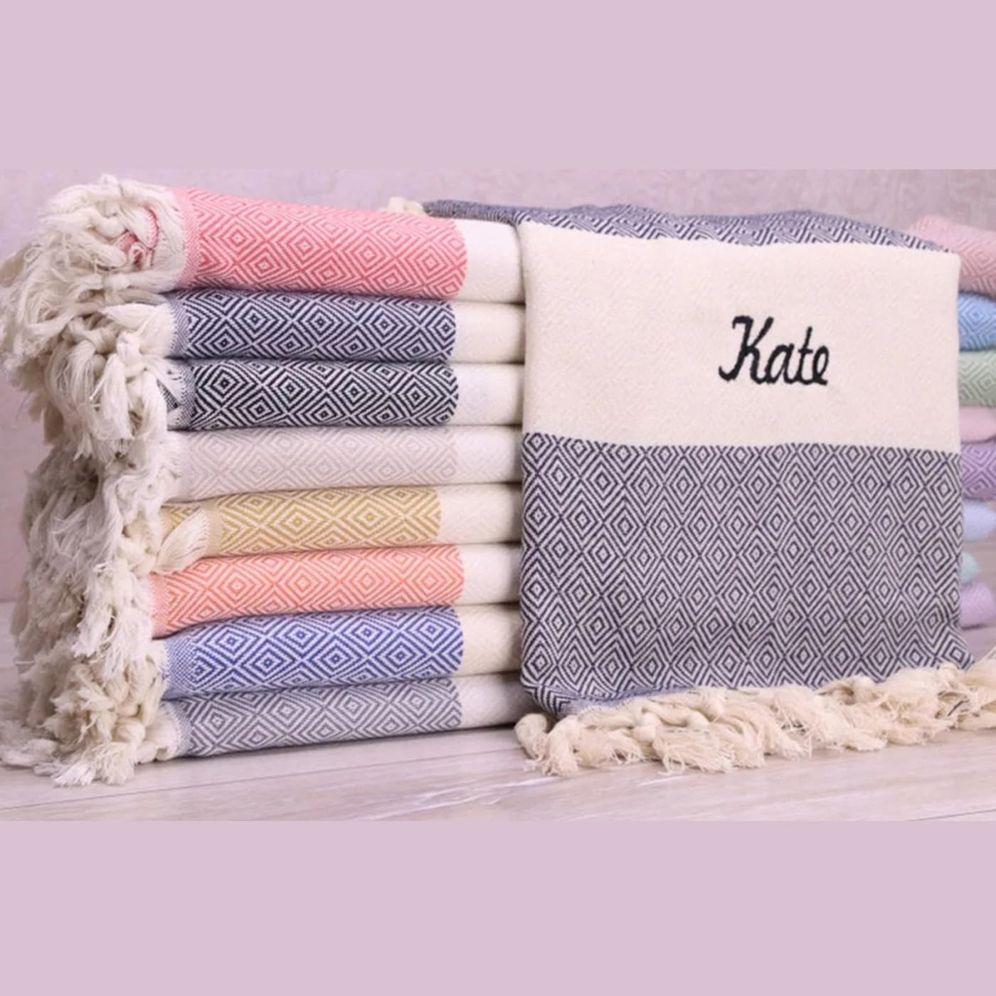 Personalized Gift for Her, Turkish Beach Towel, Girls Trip, Bridesmaid Gift, Wedding Gifts, Bachelorette Party Favor, Custom Wedding Favor (NO Name)