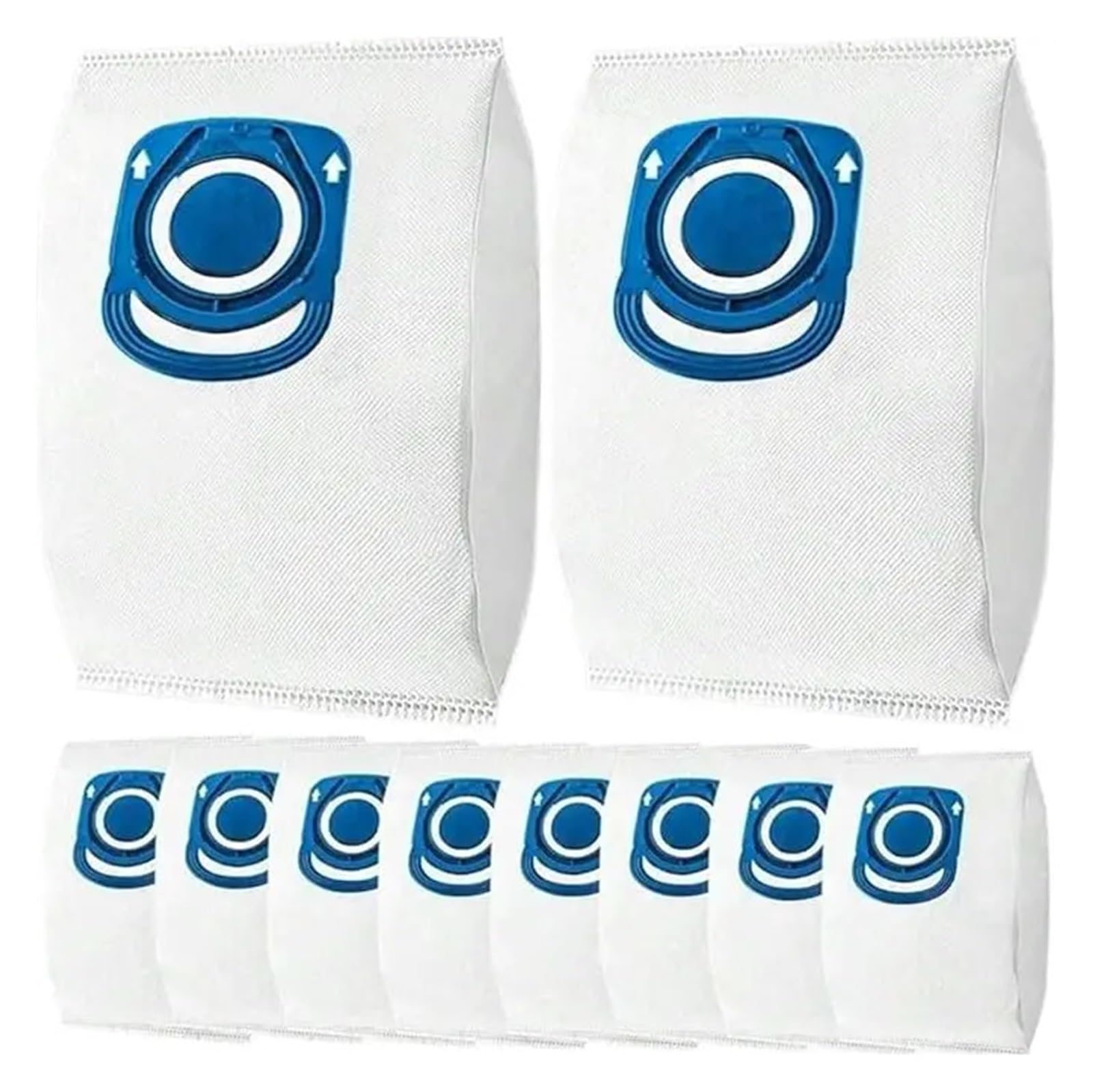 EEZII 10 Pack Vacuum Dust Bags, Compatible For Rowenta, ZR200520 ZR200720 ZR200920,Swirl R39, Silence Force, Compact X-Trem Power(10PCS-Blue)