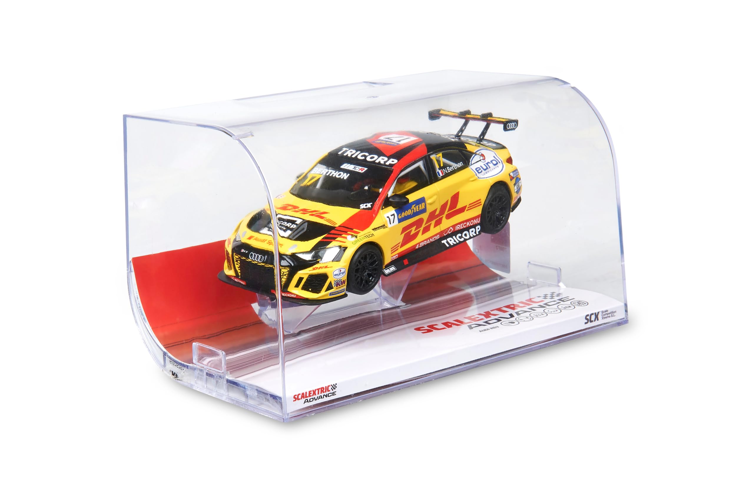 SCALEXTRIC - Coche de Carreras Advance - Coche Slot Escala 1:32 (Audi RS3 LMS TCR - DHL)