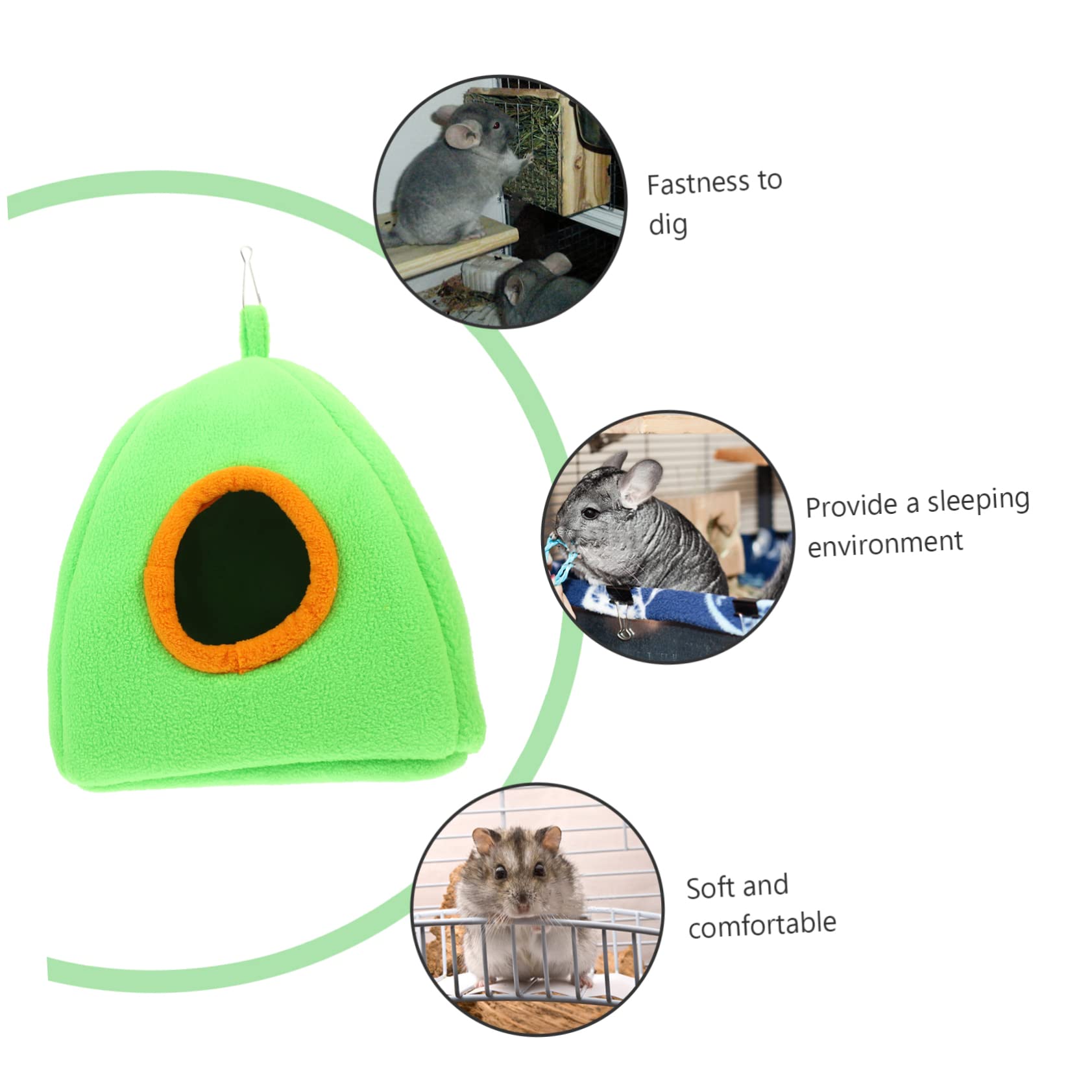 Mipcase 5 Piezas Nido De Hámster Cama De La Cueva del Hurón Pequeña Casa De Hámster Hamaca De Peluche De Hámster Hamaca para Gatos Gatito Tumbado Hamaca Algodón Familiar Juguete