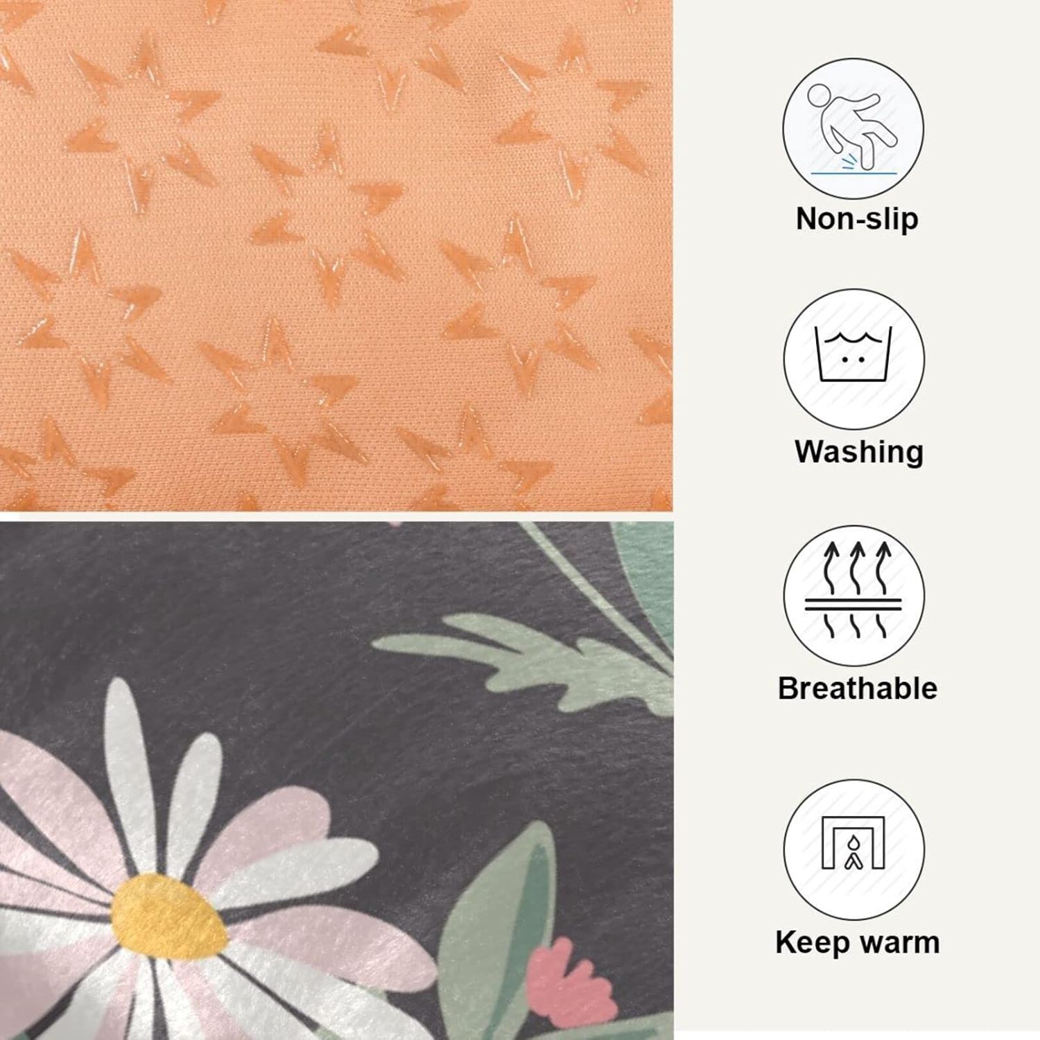 review Ultra Soft Pet Bed Washable Dog Bed Crate Mat for Dogs Fleece Dog Crate Kennel Pad Cat Pet Bed Liner 24x18in Farmhouse Summer Daisy Flower