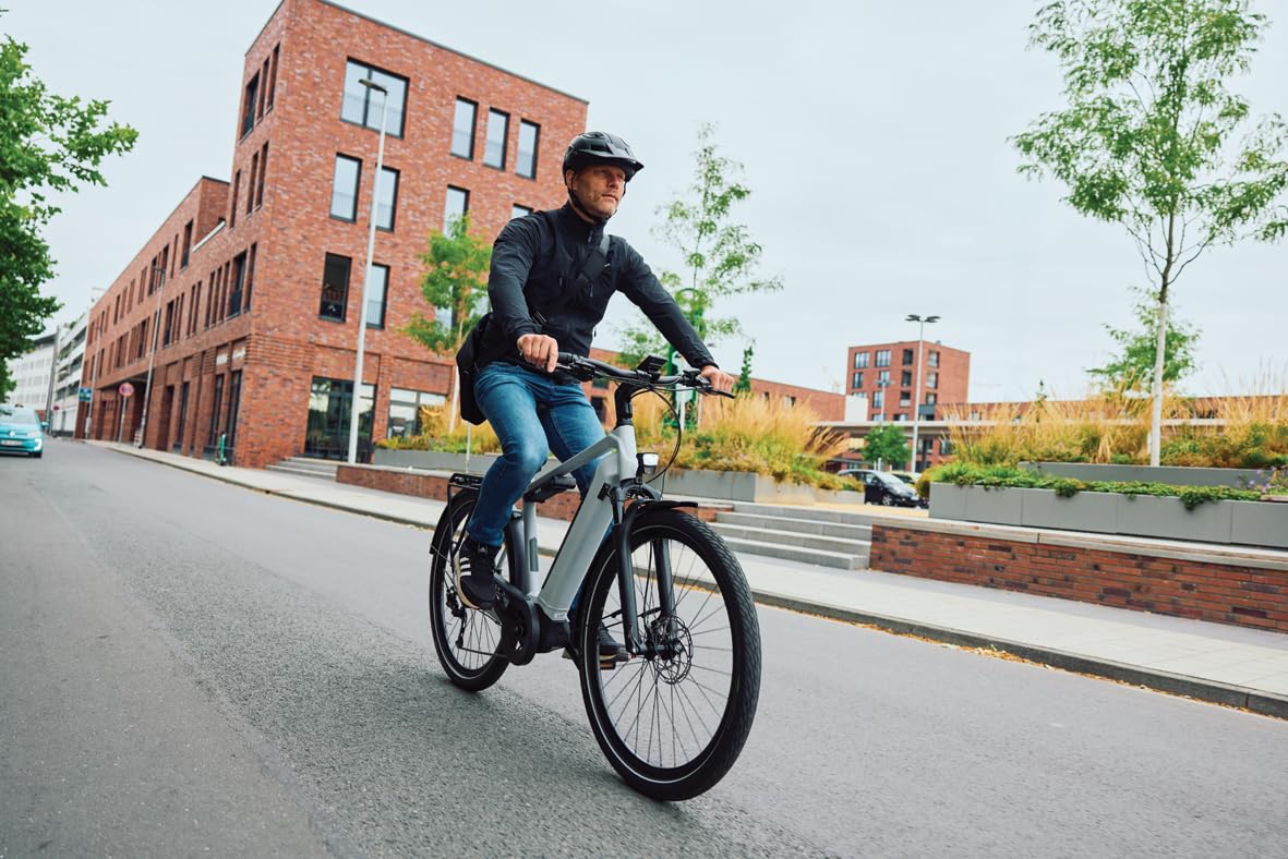 TRELOCK LS 830-T Lighthammer 80 Lux E-Bike 6-12V Fahrradlicht – Tagfahrlicht-Modus – Inklusive Gabelhalterung ZL 410 – StVZO zugelassen