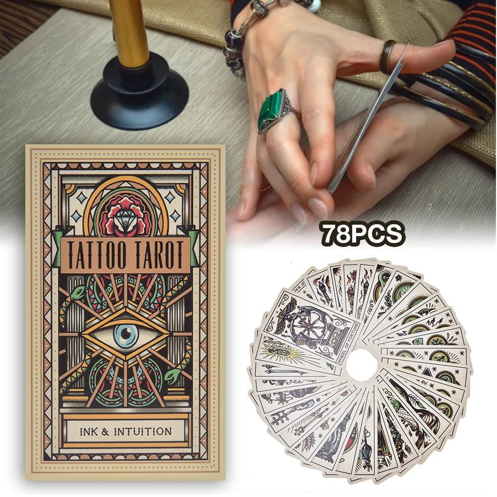Kiuiom Tarocchi,Carte Tarocchi,Imparare Tarot Deck di Lettura Facile e Veloce,Carte Divinazione Tradizionali Tavolo, per Gioco Festa E Festival