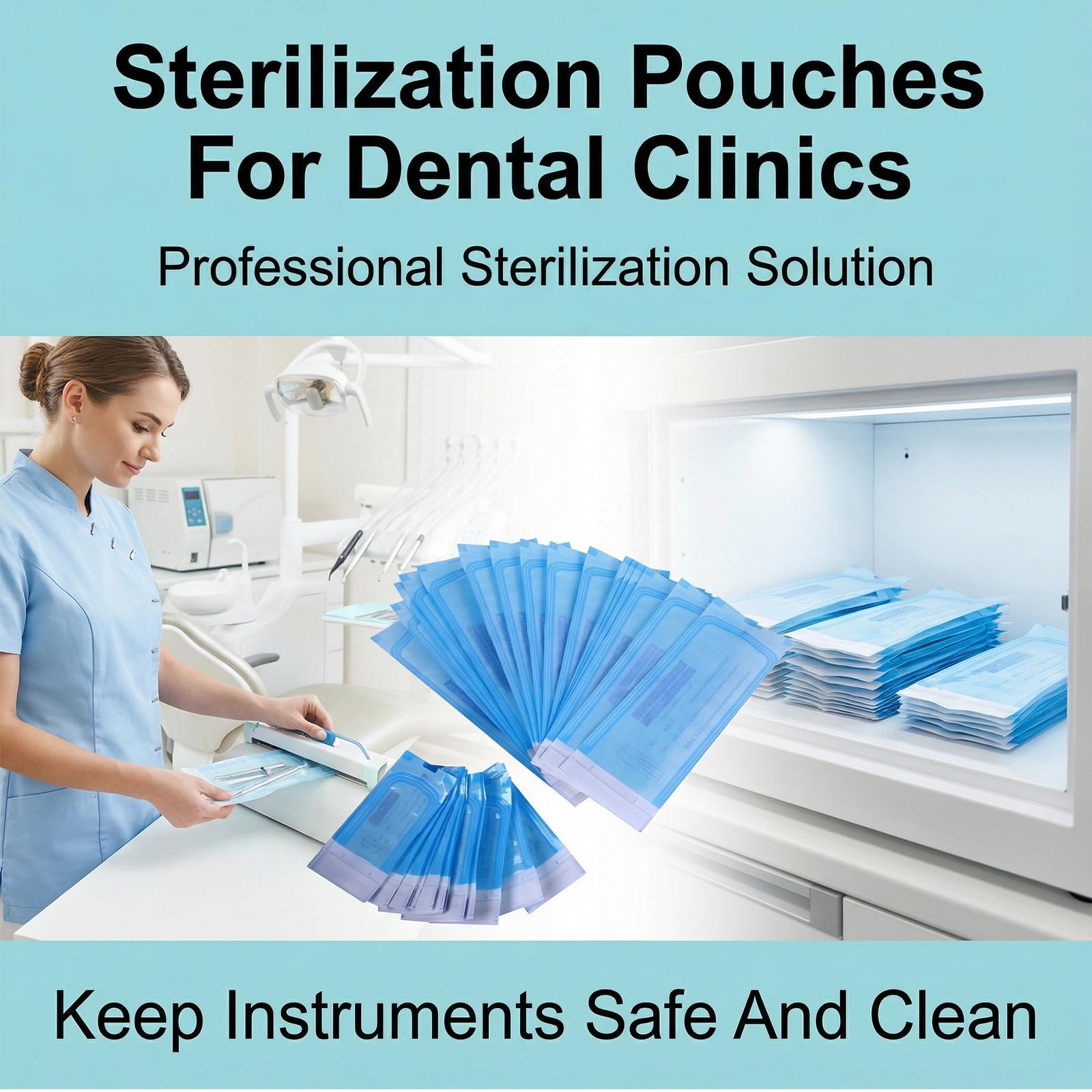 Lot De 400 Sachets De Stérilisation, Sac Pour Désinfection Autoclave 90 X 260 Mm, Sacs Autoclaves, Sacs Auto-Adhésifs Pour Stérilisation Pour Outils Dentaires, Tatouages Ou Manucures