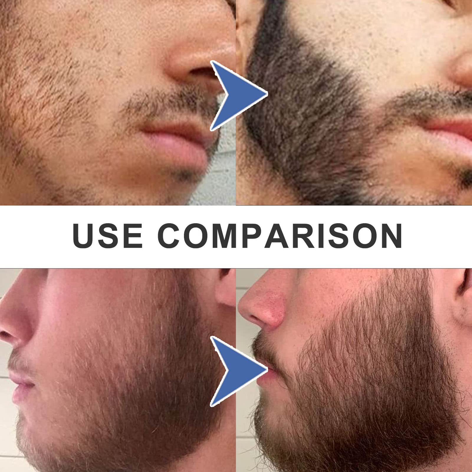 Matita per Barba Filler per Uomo Penna per Barba Impermeabile e Spazzola per Barba Copertura a Lunga Durata Finitura Naturale, Forma di Riparazione dei Baffi Maschili ()