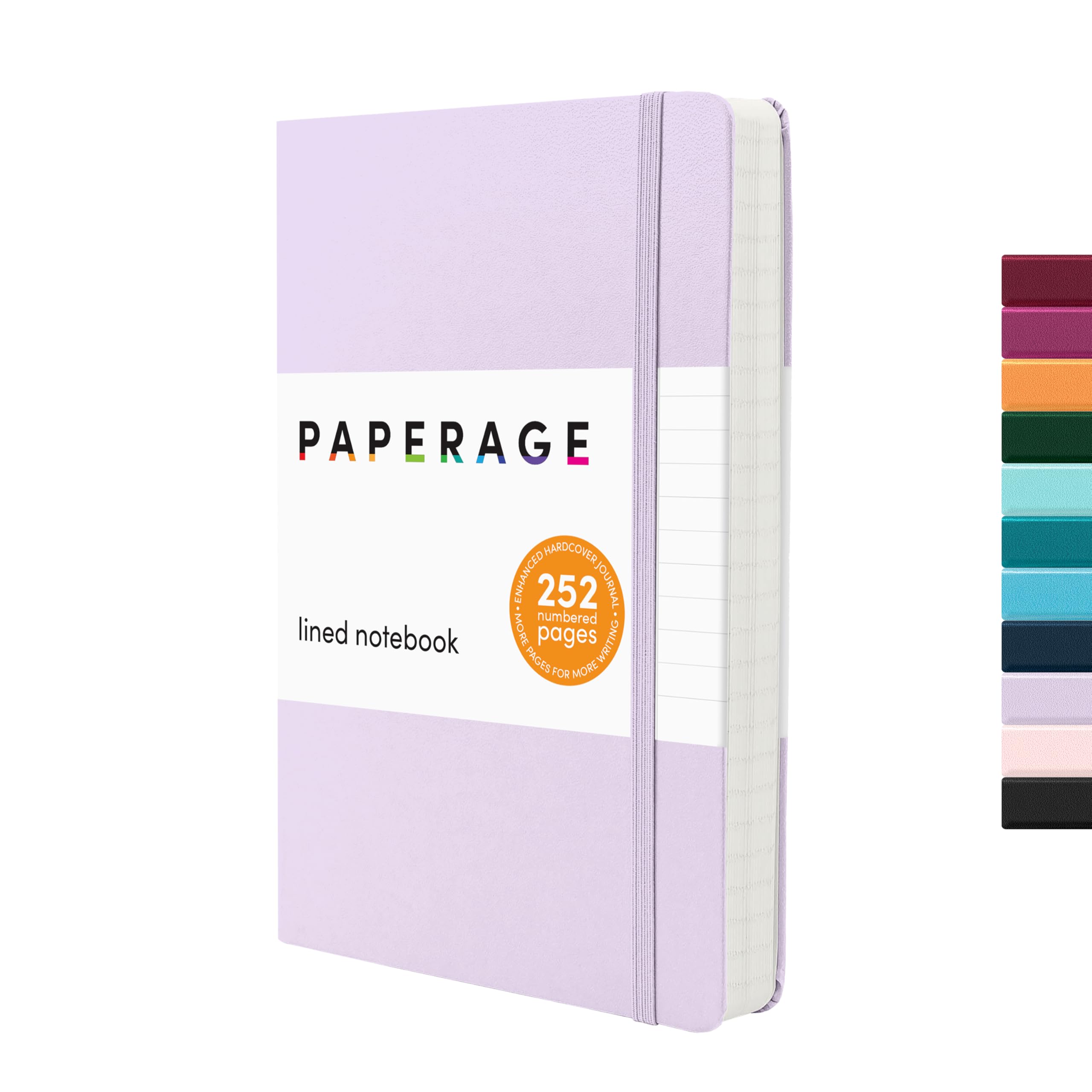 PAPERAGE Lined Journal Notebook 252 Pages (5.6 in x 8 in) | Premium Acid-Free Paper for Work & School - main product image