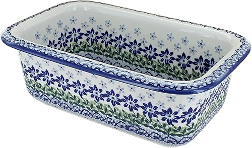 Miniatura 4 de Blue Rose Polaco Cerámica Azul Violeta Pan Panadero