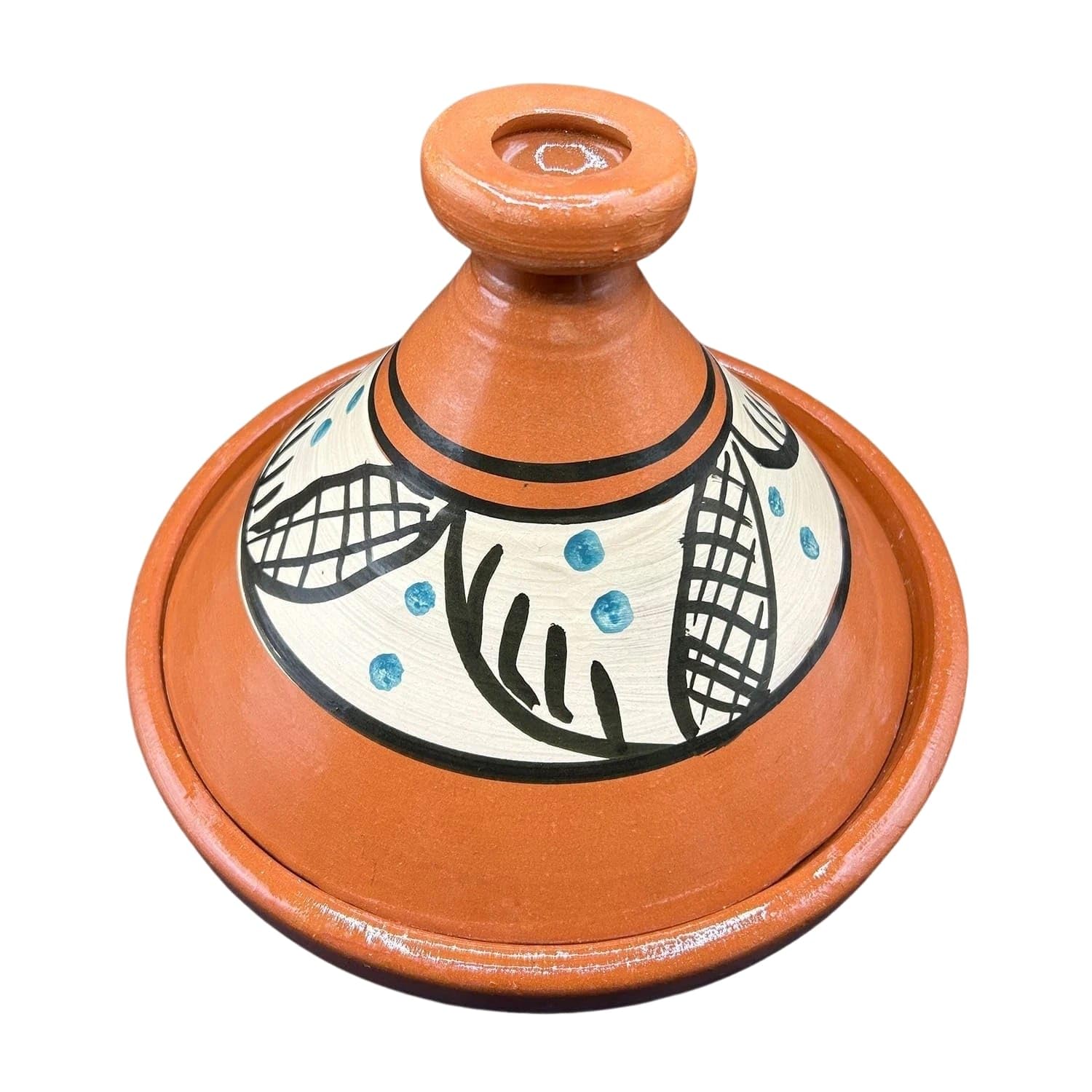 Tajine XL 35 cm in Terracotta Dipinta a Mano – Pentola Tradizionale Marocchina/Tunisina + Ebook Gratuito 3107251053