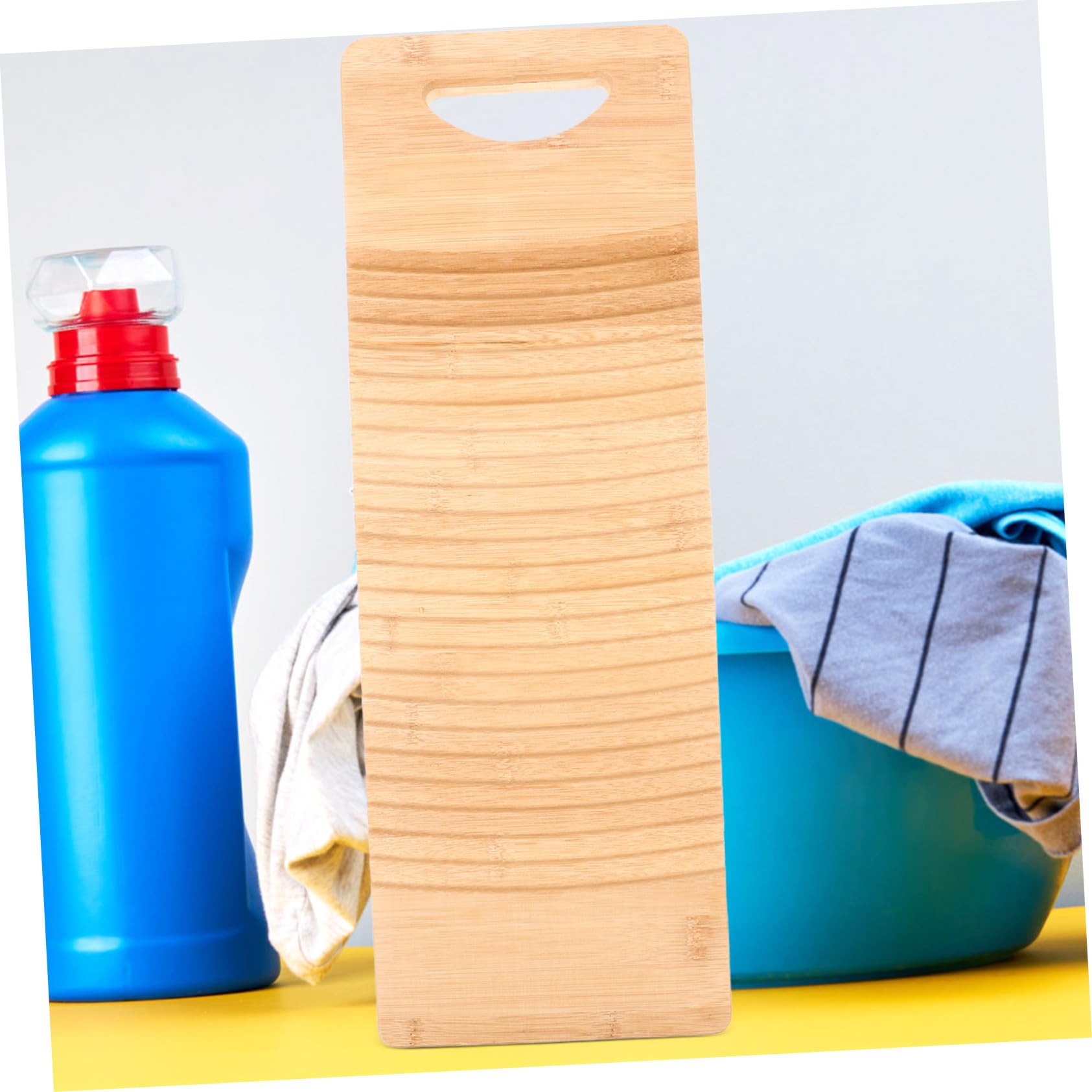 Tabla Lavar Bambú Natural Resistente y Duradera para Ropa Portátil y Ergonómica para Limpieza Manual Hogar y Lavandería Diseño Sencillo Olor