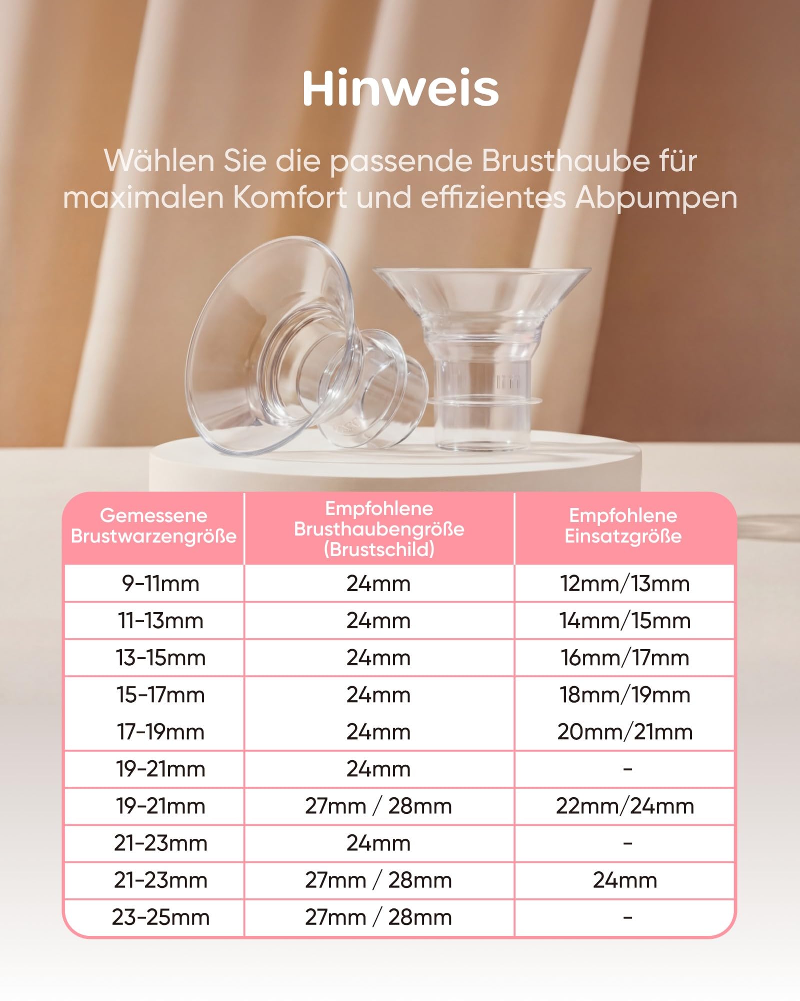 Nuliie S32 Elektrische Milchpumpe Freihändig 4 Modi 9 Stufen 13-24 mm Flansch Weiß