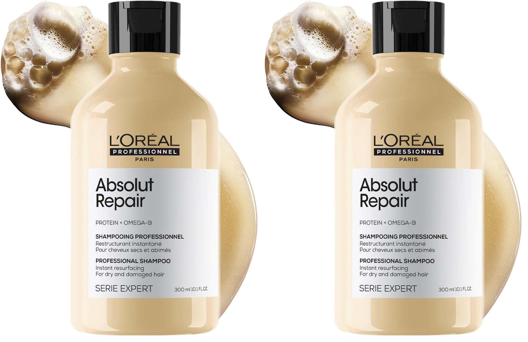 L'Oréal Professionnel Absolut Repair Shampoo for Dry & Damaged Hair - 300ml | Professional shampoo for Strengthening and Repairing Hair, With Protein & Omega-9, For Men & Women (Pack of 2)-image-42