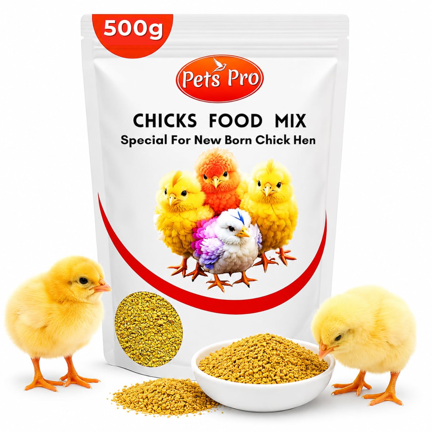 Pets Pro Baby Chicks and Chicken Pellet Feed, 500g Packet, for Fast Growth, Healthier Chicks New Born Chicks Food Chicks Feed Under 99-image-6