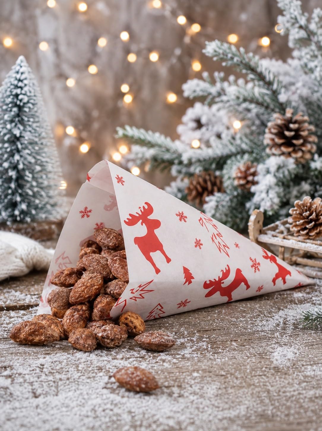 Torebki papierowe z motywem: ELCH długość ok. 23 cm na ok. 250 g zawartość (500)