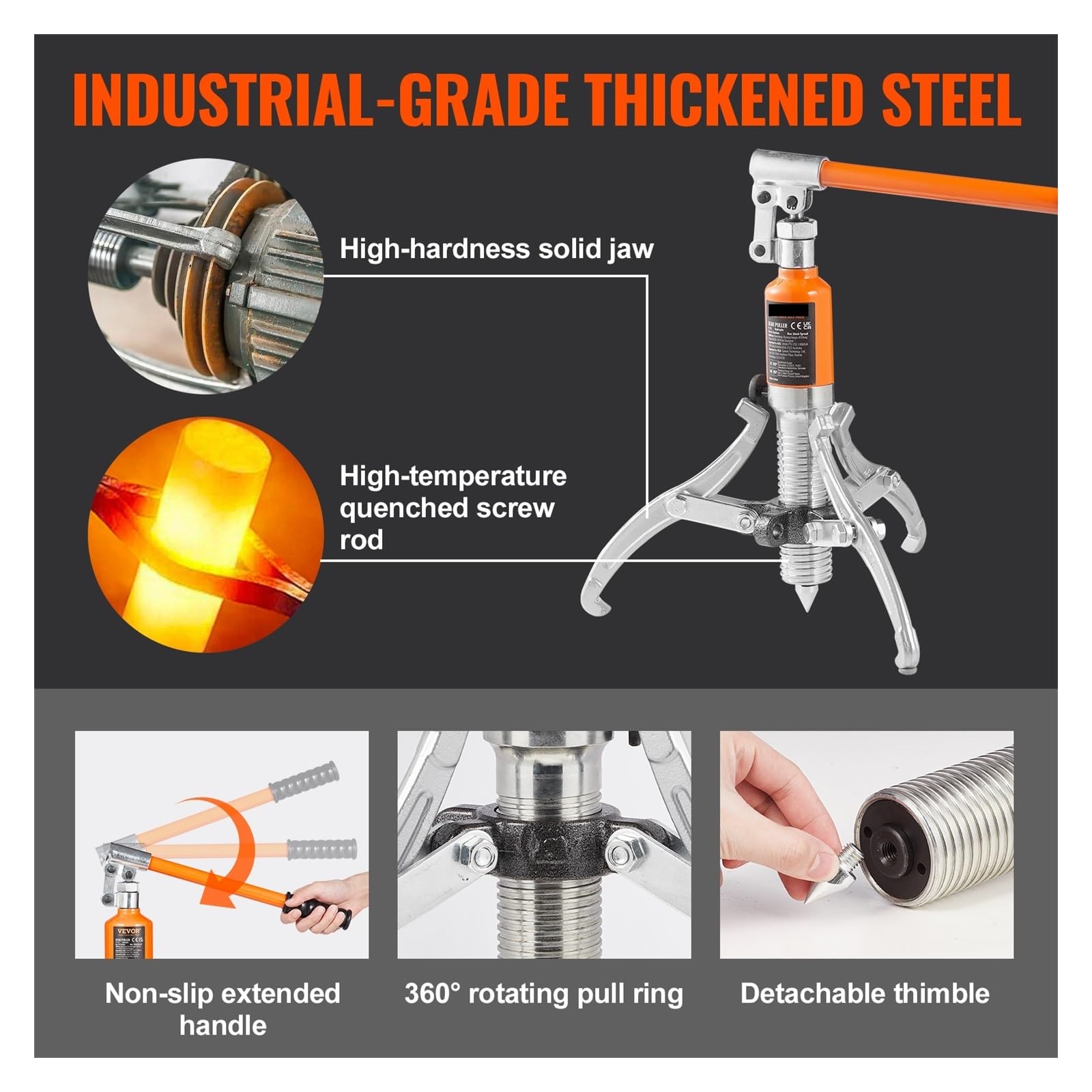 5/15 Ton hydrauliczny ściągacz do przekładni ściągacz do łożysk kół narzędzia Separator regulowane dwie trzy szczęki do kół zębatych warsztatu warsztatowego Naprawa sprzętu ciężkiego(5T)
