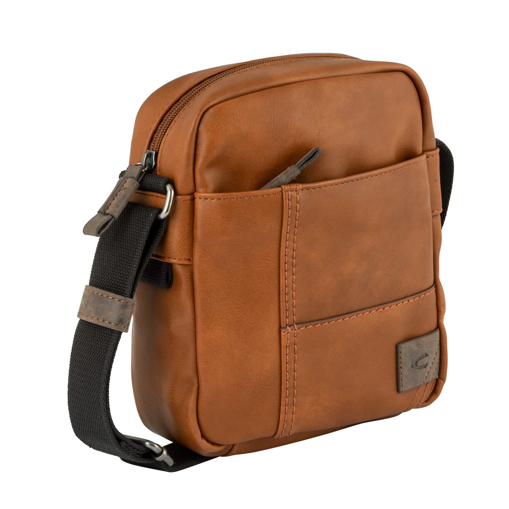 camel active, Laos Men's Shoulder Bag, Cognac, 19 x 7 x 23, Wallet portrait format