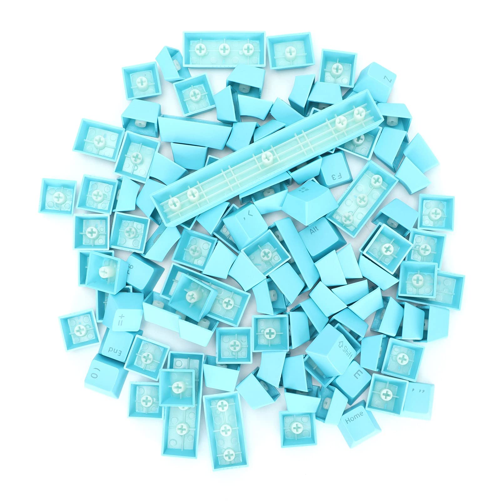 PBT Keycaps, PBT Keycap Set Ergonomic for Women for Keyboard Decoration for Men for 61/64 / 87/104 / 108 Key Mechanical Keyboard. (Blue)