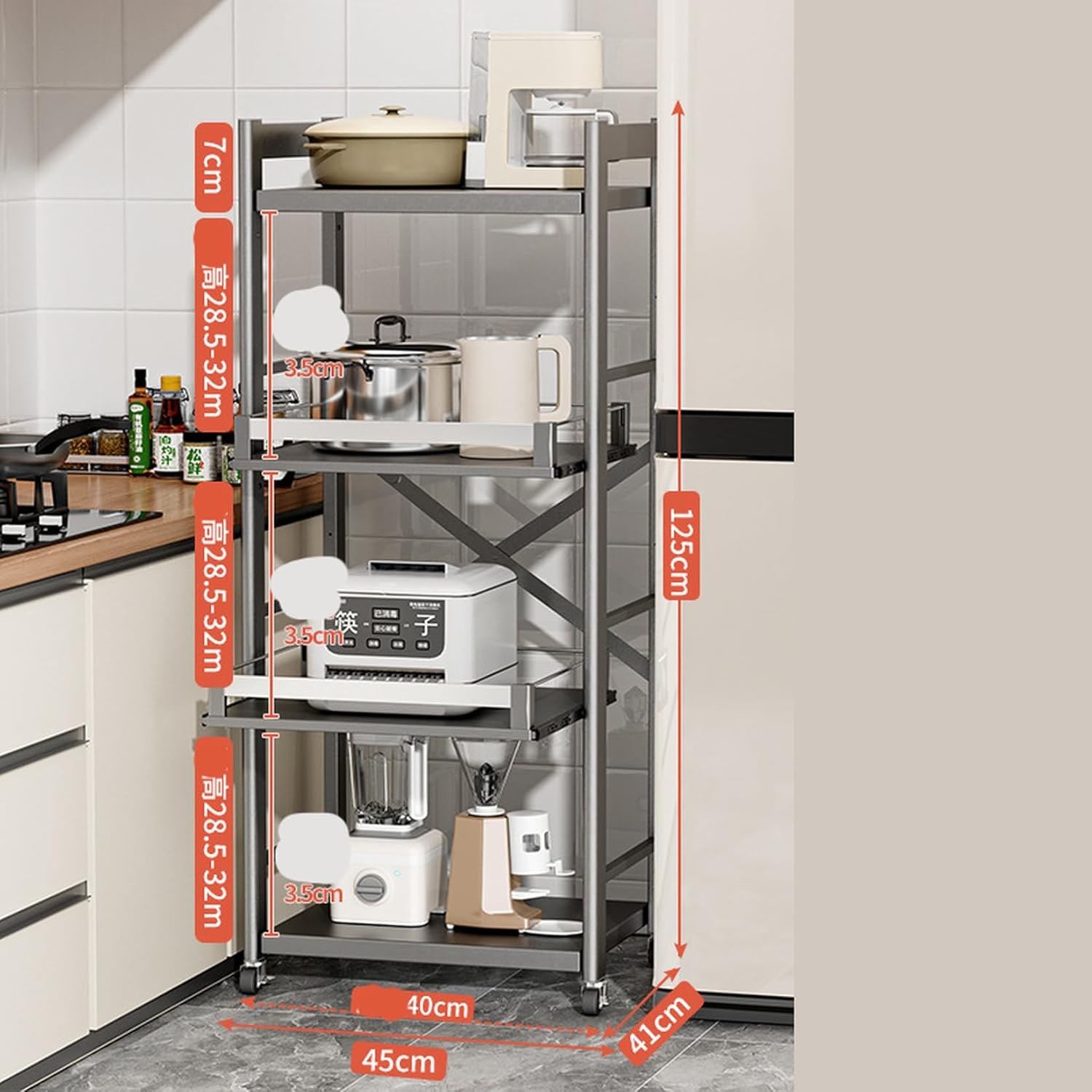 キッチン収納／棚】Streck ストレック伸縮式ステンレストトップラック