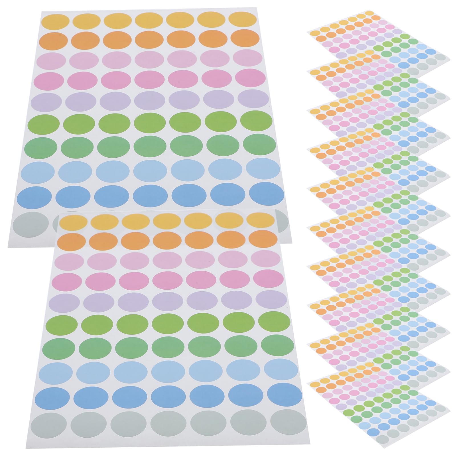 Tofficu 5 Ensembles Étiquette De Point Marqueurs Cercle Point Stickers Autocollant Vierge Rond Des Points Numéro Autocollants Étiquettes Stickers Petits Autocollants Papier 50 Feuilles * 5