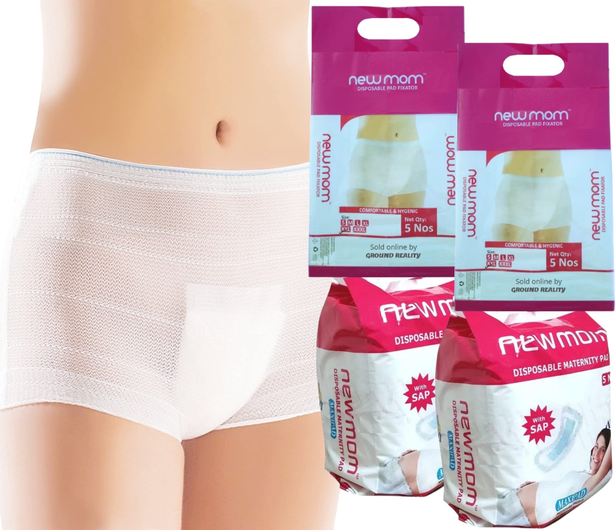 LADY HAWK Combo Value Pack New Mom Maxi Maternity Sanitary Pads Napkins and Large Panty Pad Fixator (Reusable and Washable) 10 pieces New Mom Pads and 10 Large Panty Pad Fixator for Hip Size 89-100cm (B0BFLNDZWY) Amazon Price History, Amazon Price Tracker